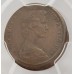 AUSTRALIA 1966 . ONE 1 CENT COIN . ERROR . BROADSTRUCK